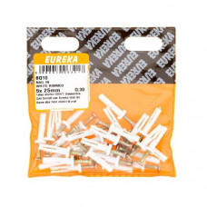 NAIL IN WHT RIMMED 5X25MM (30) EUREKA
