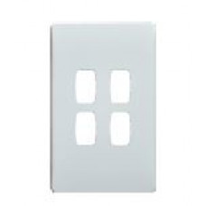 SWITCH 4L 1WAY C/W 2X4 WHT COVER